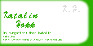 katalin hopp business card